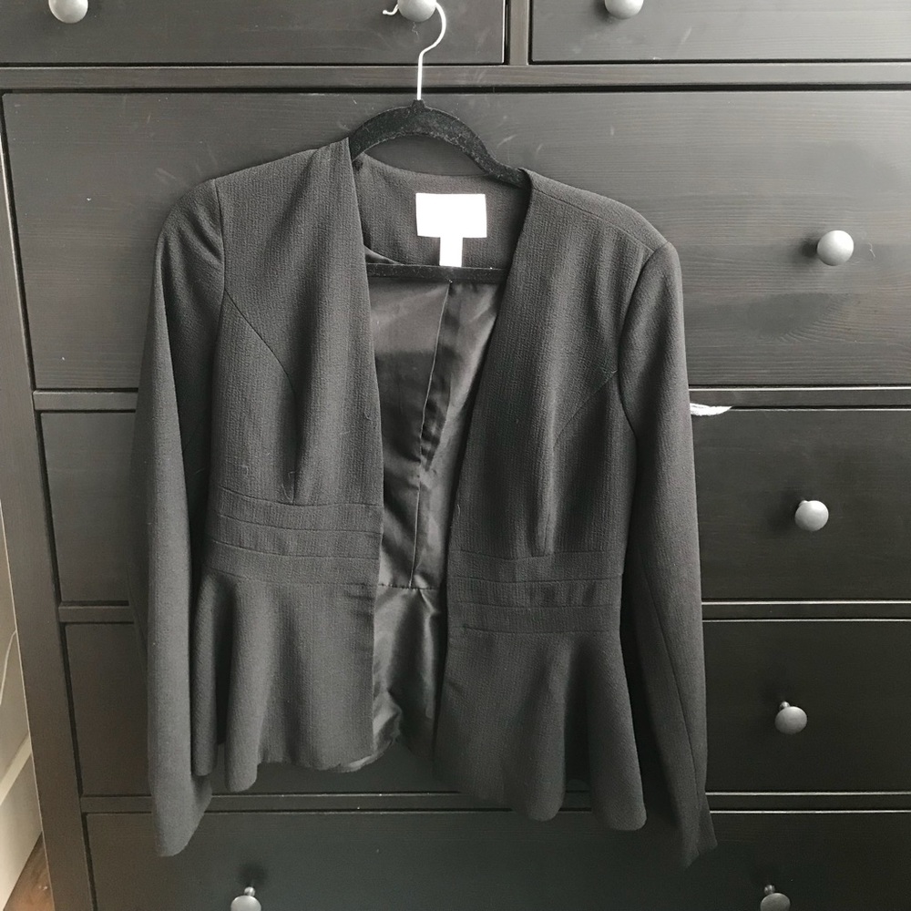 Black Scalloped Blazer